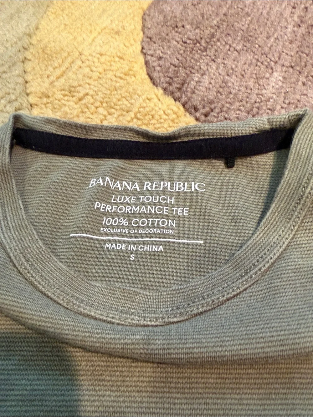 Banana Republic Men’s Short-Sleeve Crew Tee - Olive Green, Sz S